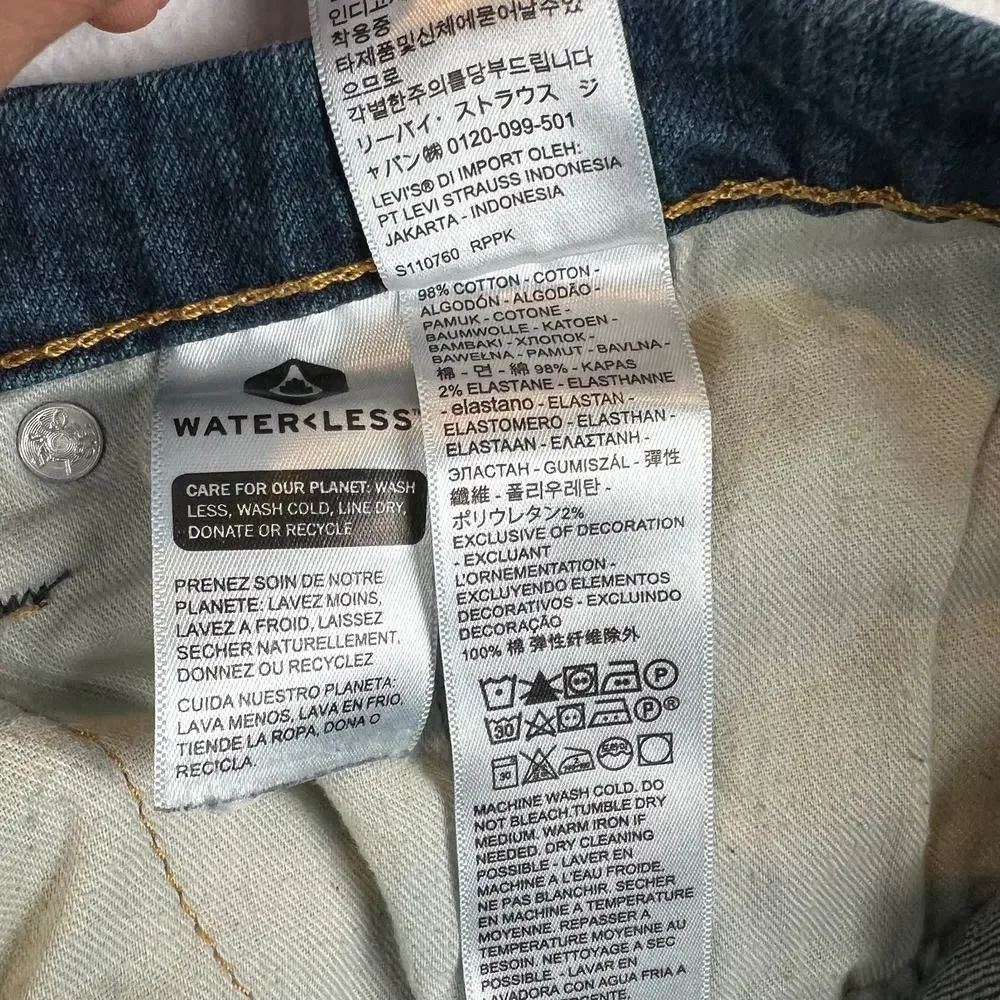 Levis 514 Jeans Mens 36x30 Blue Straight Mid Rise Dark Wash Denim‎